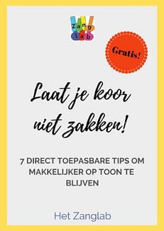 Voorkant laat je koor niet zakken